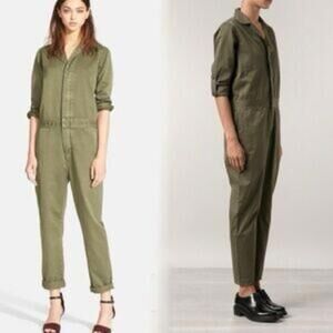 Current/Elliott Olive Vintage Mechanic Jumpsuit Sz 1 Small